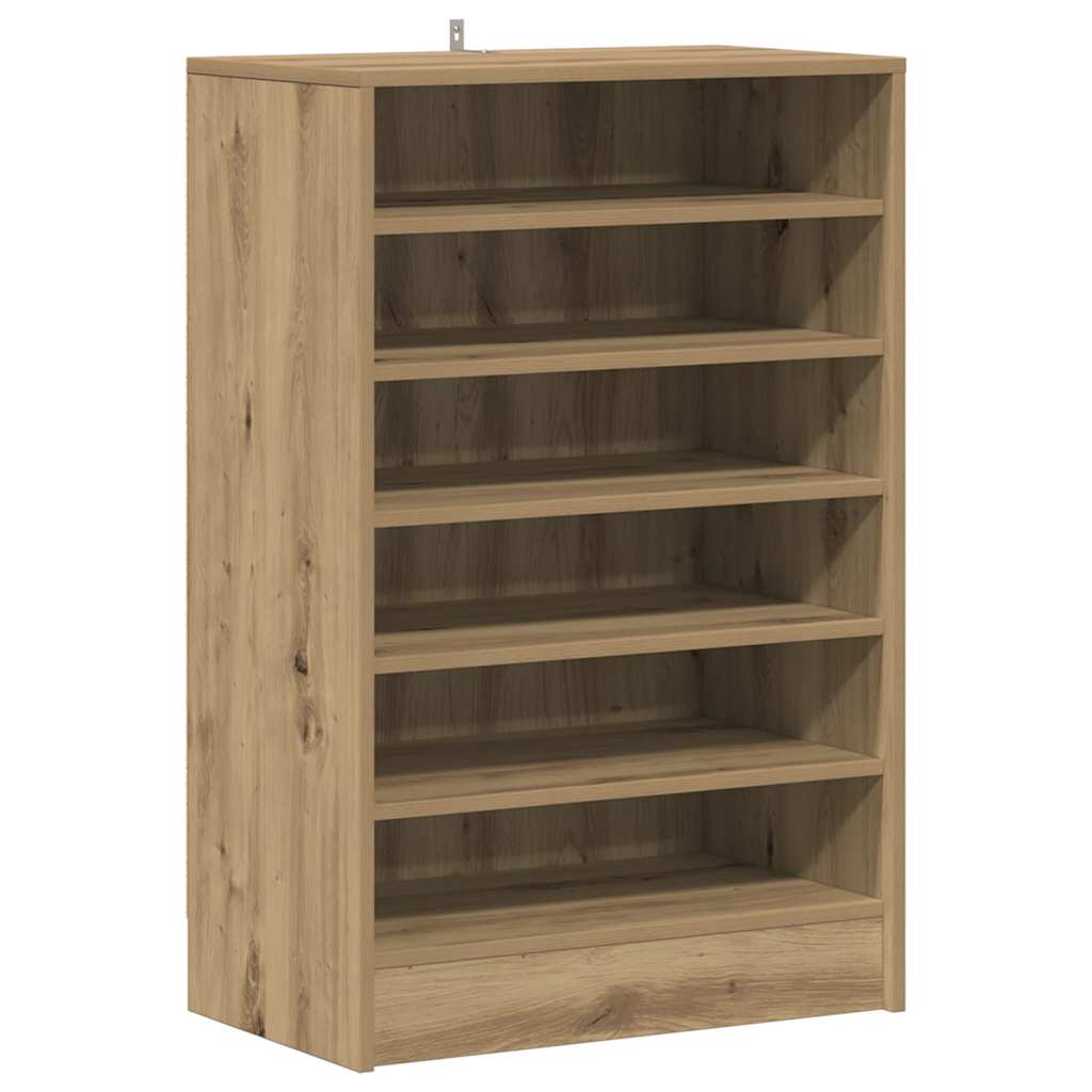 Gabinete de zapatos Vidaxl 60x35x92 CM Color de roble artesanal procesado