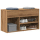 Banco zapatero VidaXL 80x30x45 cm madera artesanal color roble artesanal