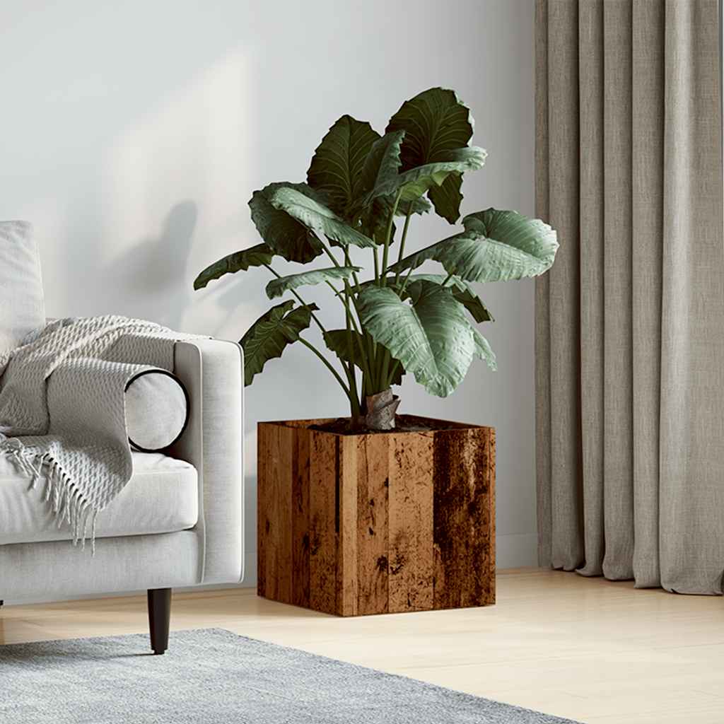 Vidaxl Planter Big 40x40x40 cm de madera procesada de madera vieja coloreada