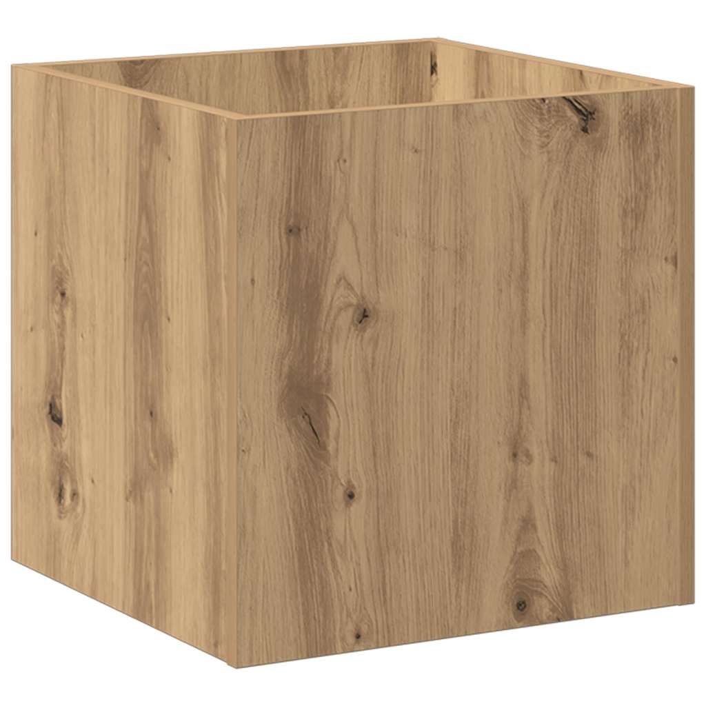 Vidaxl Planning Box 40x40x40 cm Color de roble de madera procesada