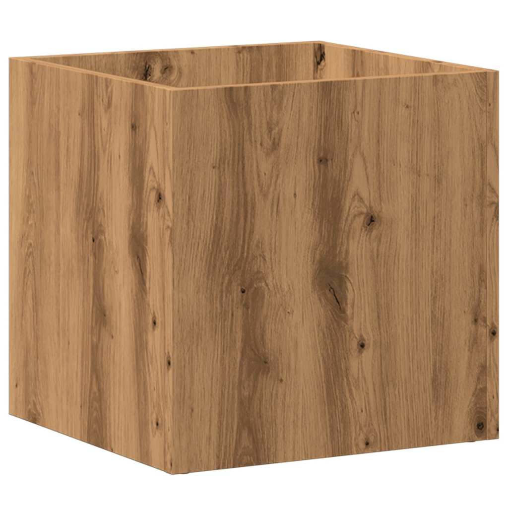 Vidaxl Planning Box 40x40x40 cm Color de roble de madera procesada