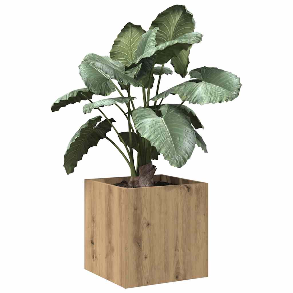 Vidaxl Planning Box 40x40x40 cm Color de roble de madera procesada