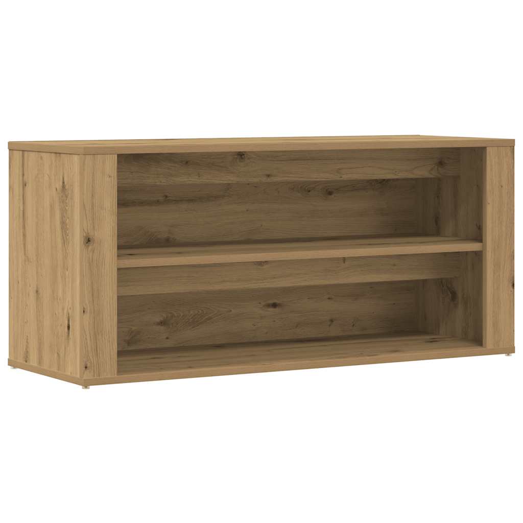 Banco zapatero VidaXL 100x35x45 cm madera artesanal color roble artesanal