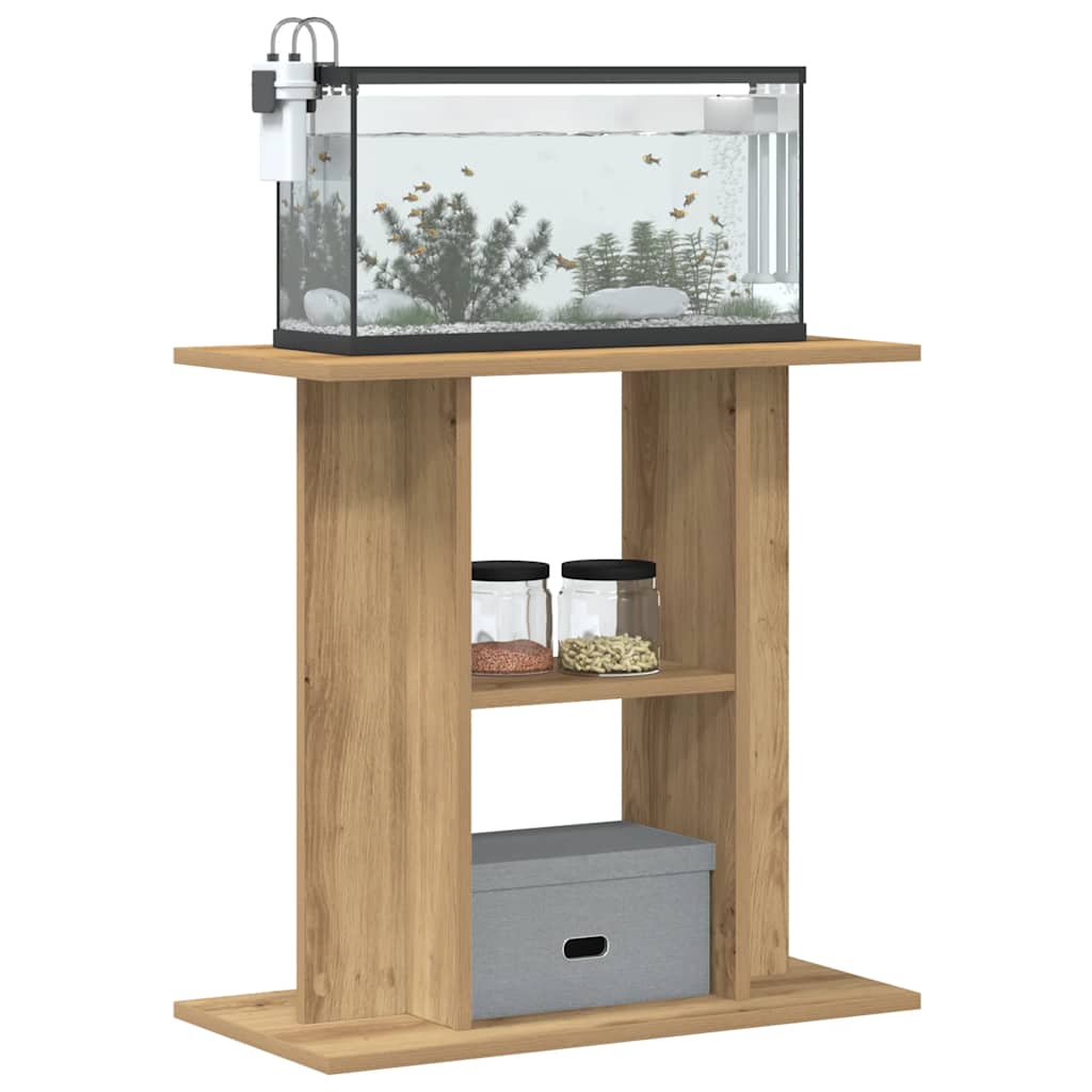 Estándar de Aquarium Vidaxl 60x30x60cm Color de roble artesanal procesado