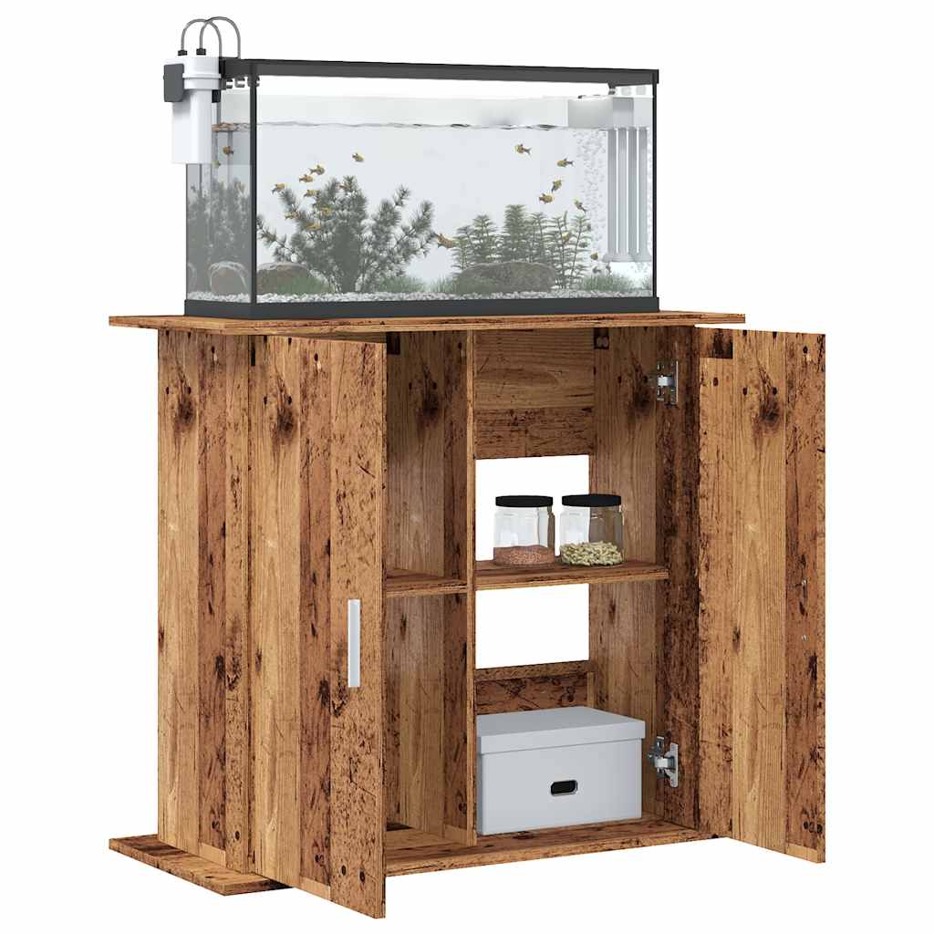 Vidaxx soporte para acuario 81x36x73 cm madera procesada, color madera vieja