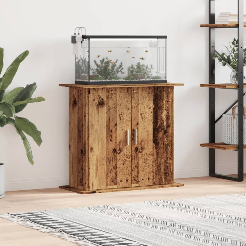 Vidaxx soporte para acuario 81x36x73 cm madera procesada, color madera vieja