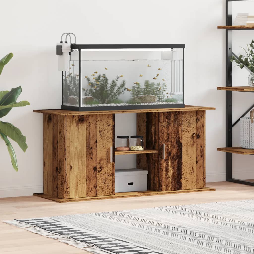 Vidaxx soporte para acuario 121x41x58 cm madera procesada, color madera vieja