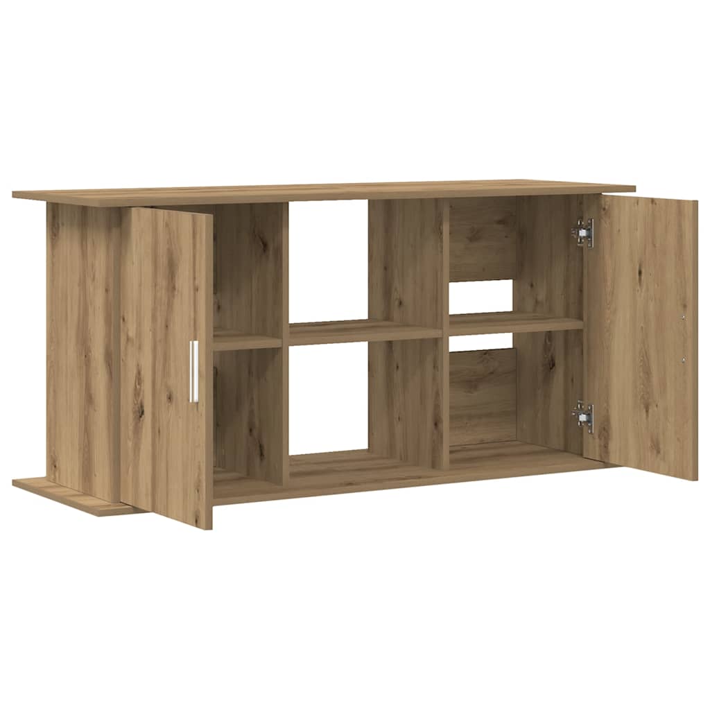 Vidaxx soporte para acuario roble artesanal 121x41x58 cm madera contrachapada
