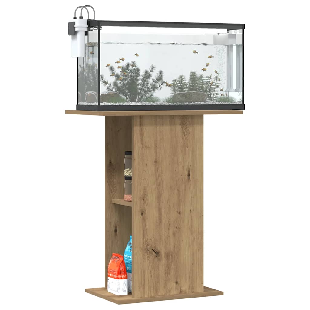Estándar de Aquarium Vidaxl 36x60.5x72.5 cm de roble artesanal de madera procesada