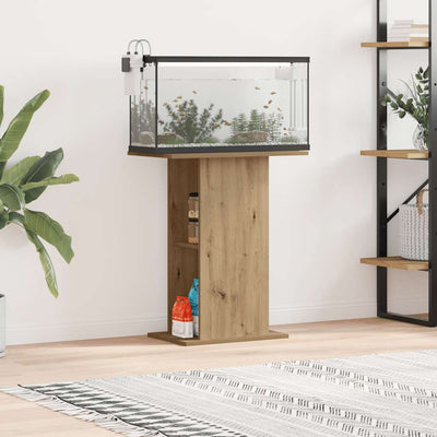 Estándar de Aquarium Vidaxl 36x60.5x72.5 cm de roble artesanal de madera procesada