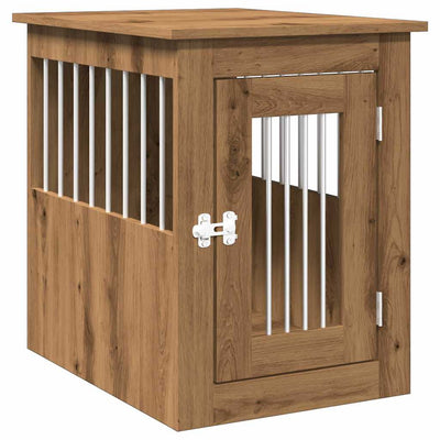 Vidaxl Hondenbench 45x62x59 cm de roble artesanal procesado