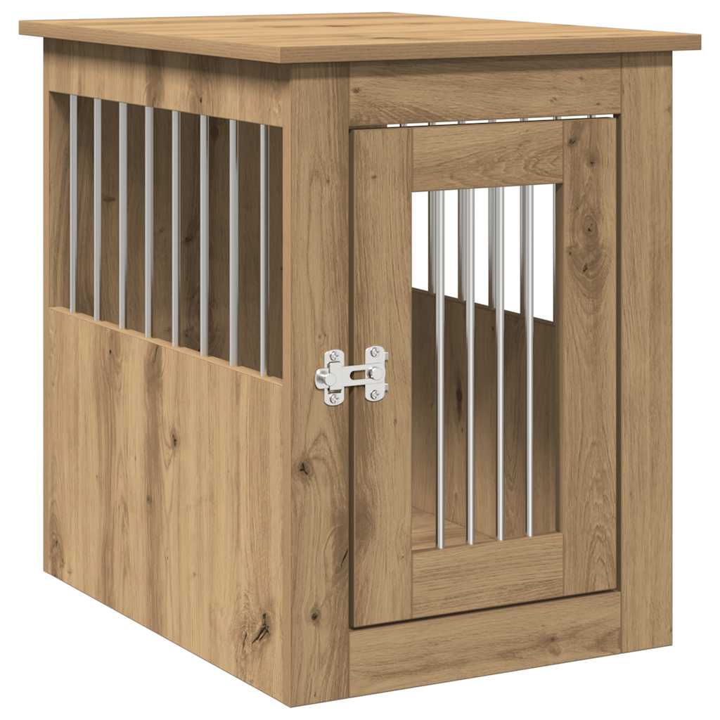 Vidaxl Hondenbench 45x62x59 cm de roble artesanal procesado