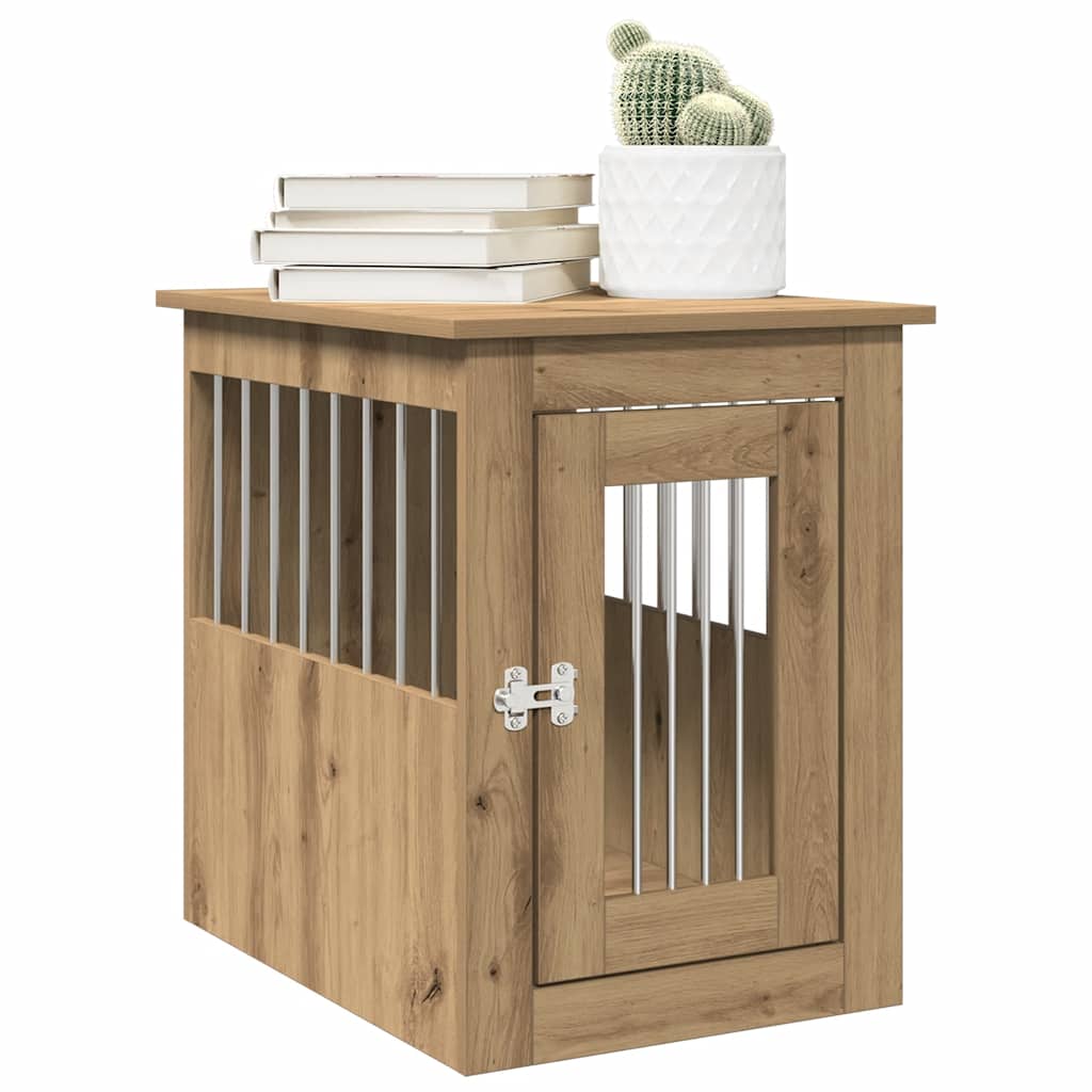 Vidaxl Hondenbench 45x62x59 cm de roble artesanal procesado