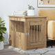 Vidaxl Hondenbench 55x75x65 cm de roble artesanal procesado