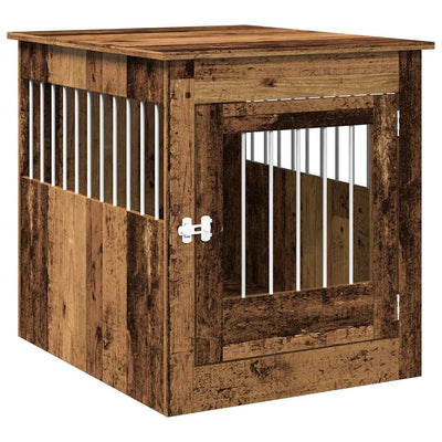 Vidaxl Hondenbench 64.5x80x71 cm de madera procesada de madera vieja coloreada