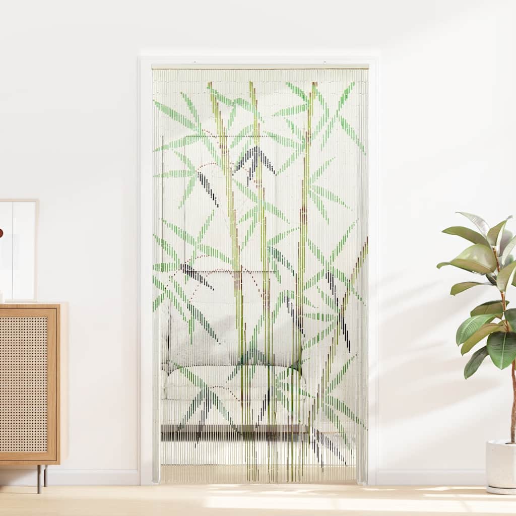 VidaXL cortina de insectos estampado bambú 100x200 cm bambú