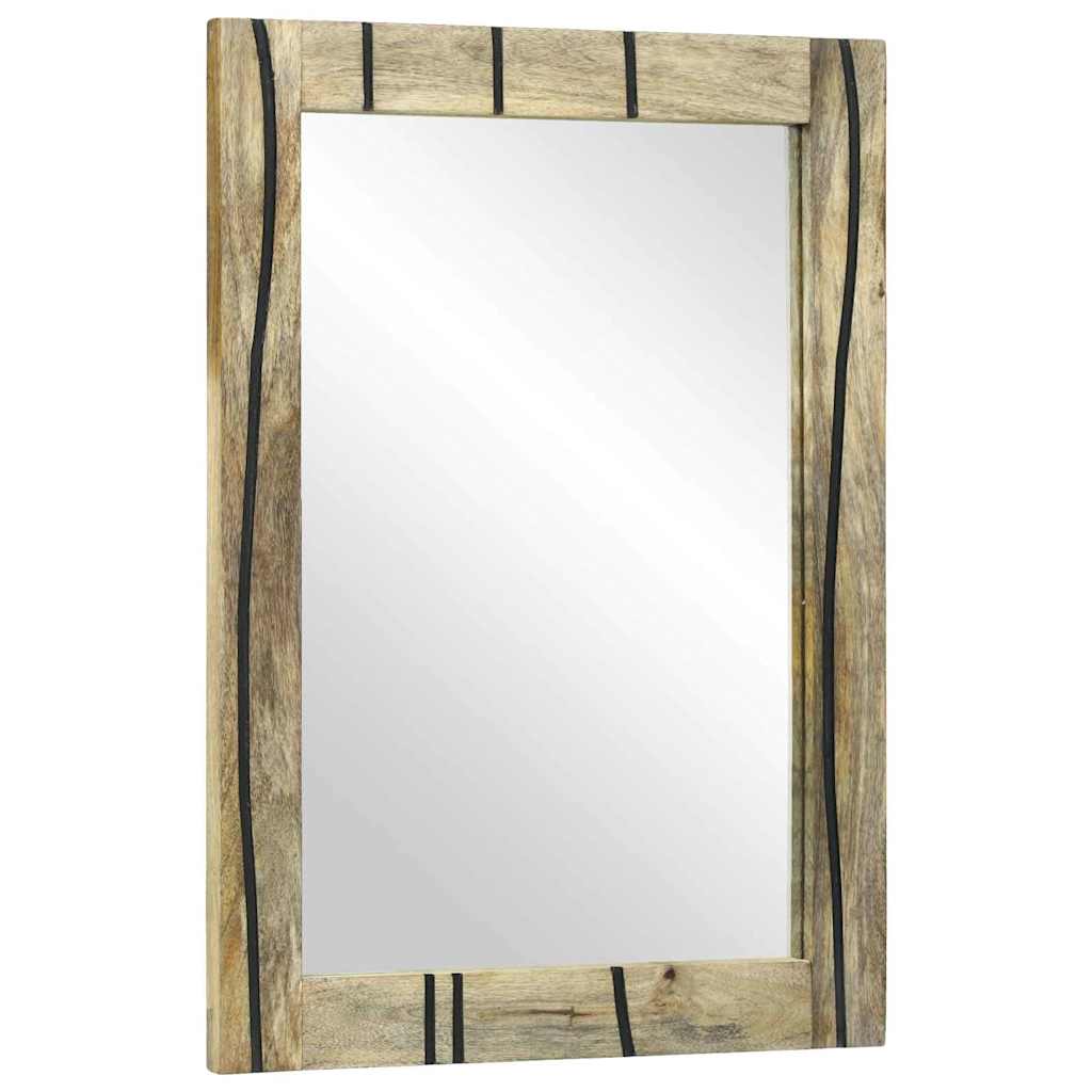 Specchio da bagno VidaXL con specchio marrone 70 x 50 x 2,5 cm