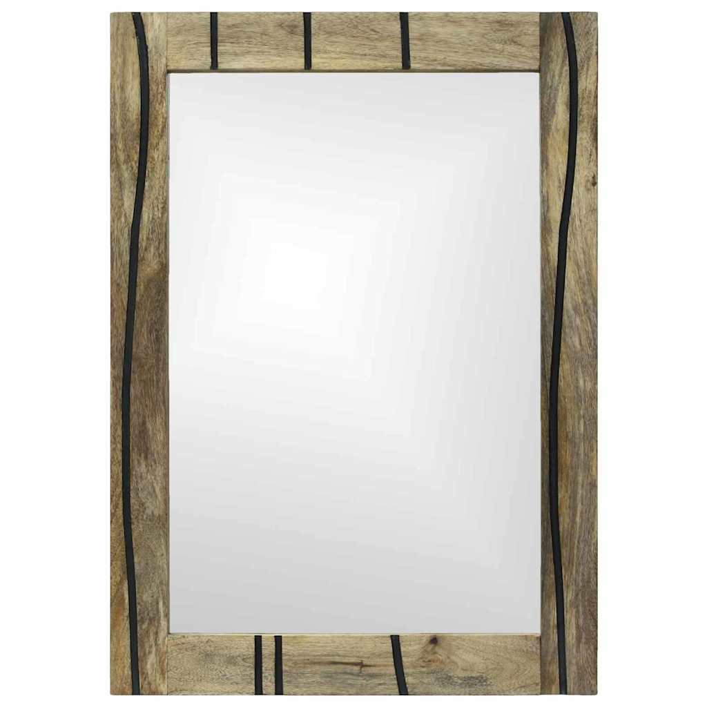 Specchio da bagno VidaXL con specchio marrone 70 x 50 x 2,5 cm