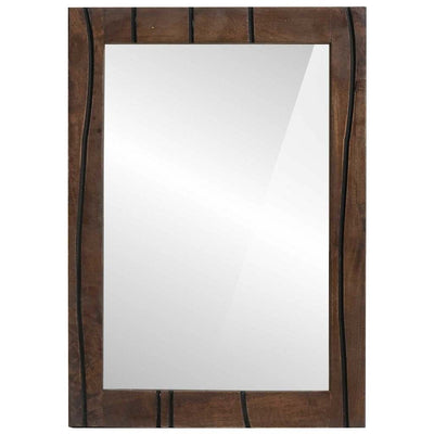 Vidaxl badkamer spiegel wandgemonteerd bruin 70 x 50 x 2,5 cm