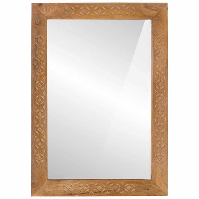 Vidaxl badkamer spiegel met spiegel licht bruin 70 x 50 x 2,5 cm