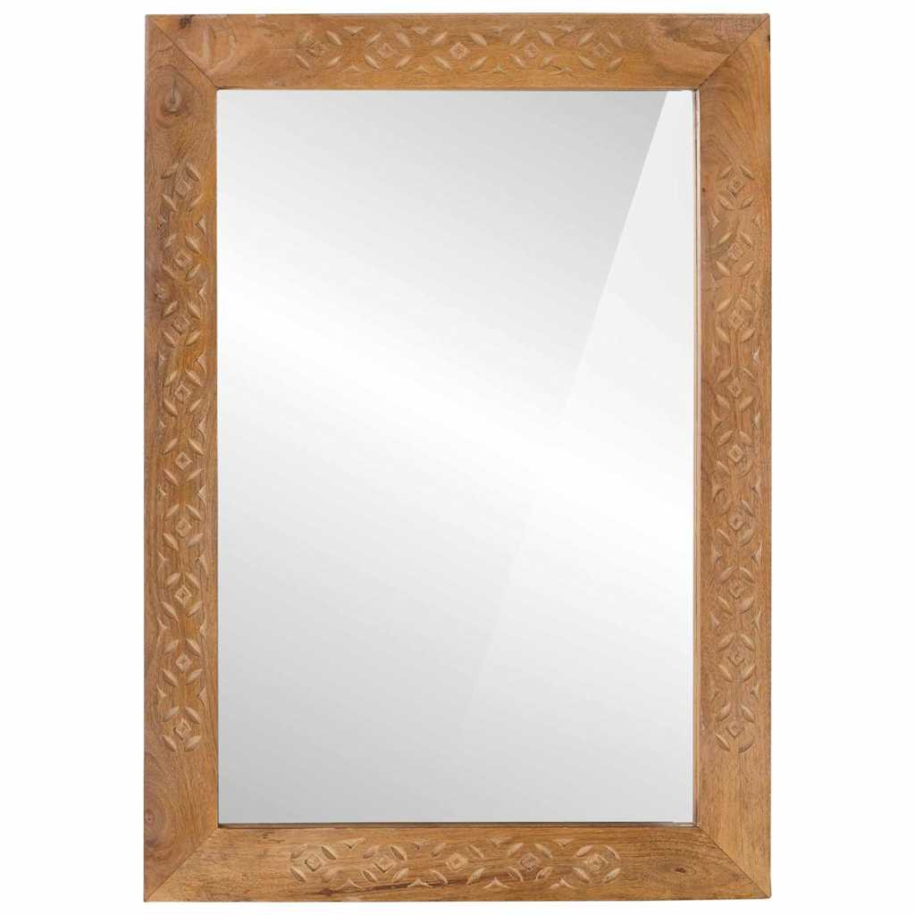Specchio da bagno Vidaxxl con specchio marrone chiaro 70 x 50 x 2,5 cm