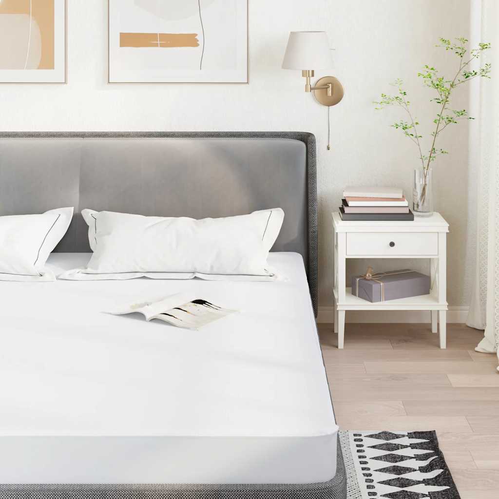VidaXL protector de colchón impermeable 180x200 cm blanco