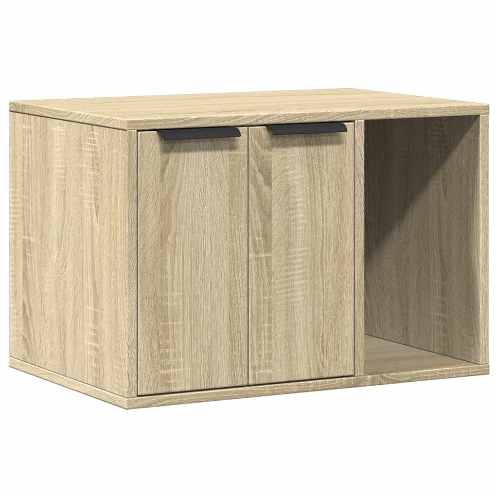 Vidaxxl arenero para gatos 60x40x40 cm acabado madera color roble sonoma