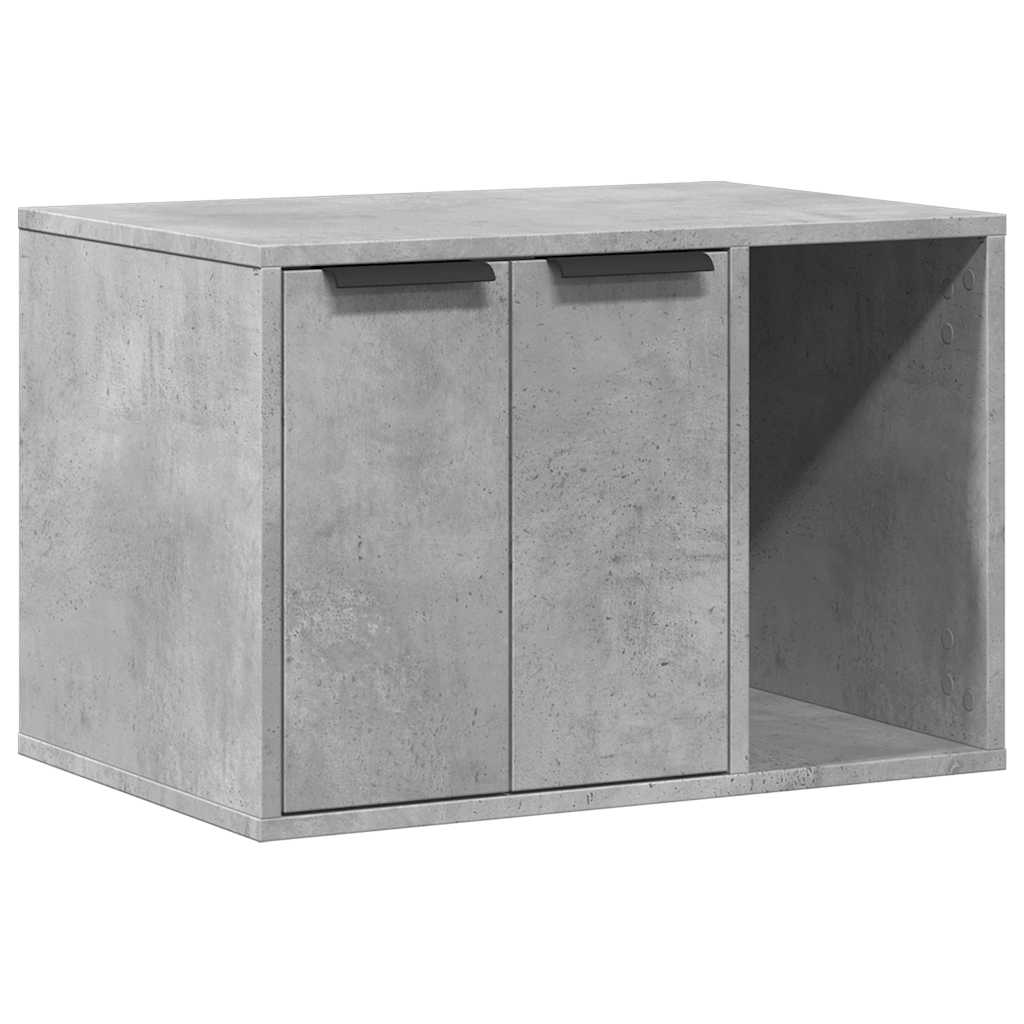 Lettiera per gatti Vidaxxl 60x40x40 cm legno composito cemento grigio