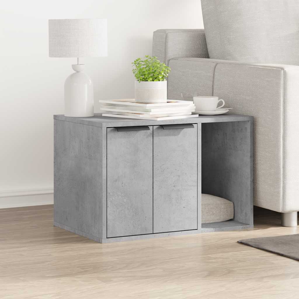 Lettiera per gatti Vidaxxl 60x40x40 cm legno composito cemento grigio
