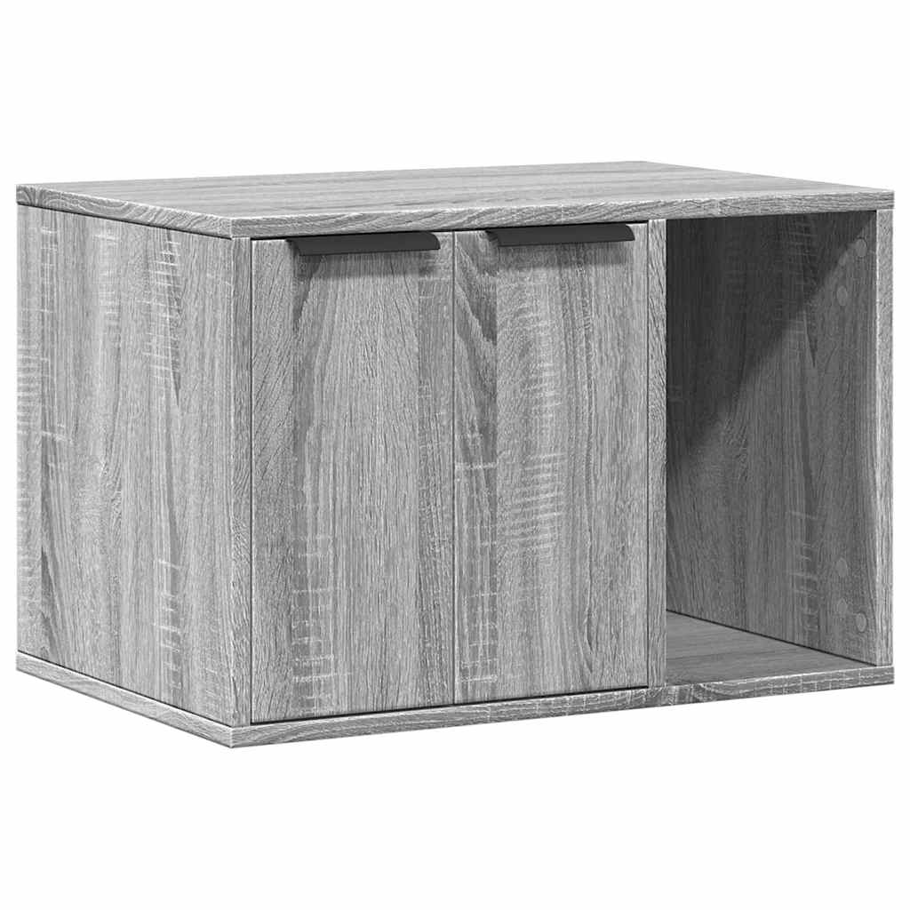 Cassetta lettiera per gatti Vidaxxl 60x40x40 cm in pannelli di MDF color rovere sonoma grigio