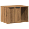 Toilette per gatti Vidaxxl 60x40x40 cm in legno artigianale, color rovere artigianale