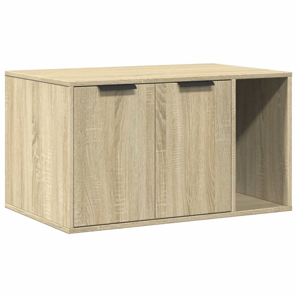 Vidaxl kattenbakkast 80x50x45 cm bewerkt hout sonoma eikenkleurig