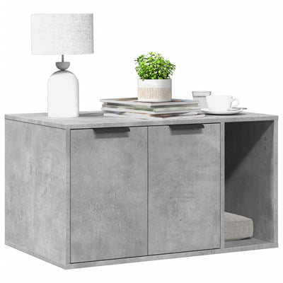 Vidaxl kattenbakkast 80x50x45 cm bewerkt hout betongrijs