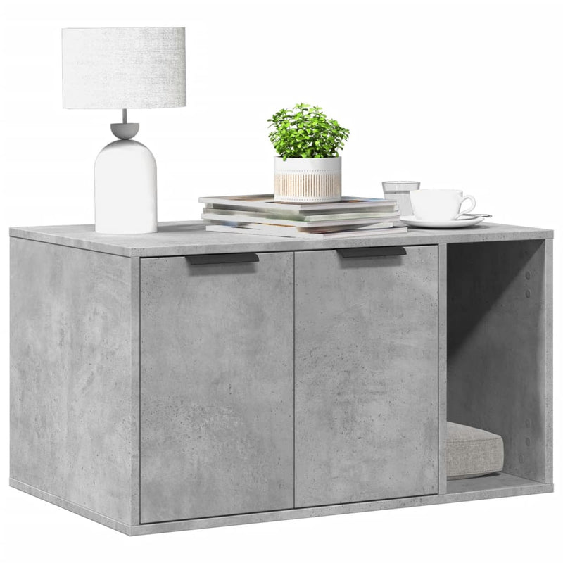 Cassetta lettiera per gatti Vidaxxl 80x50x45 cm legno composito cemento grigio