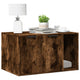 Vidaxl kattenbakkast 80x50x45 cm bewerkt hout gerookt eikenkleurig