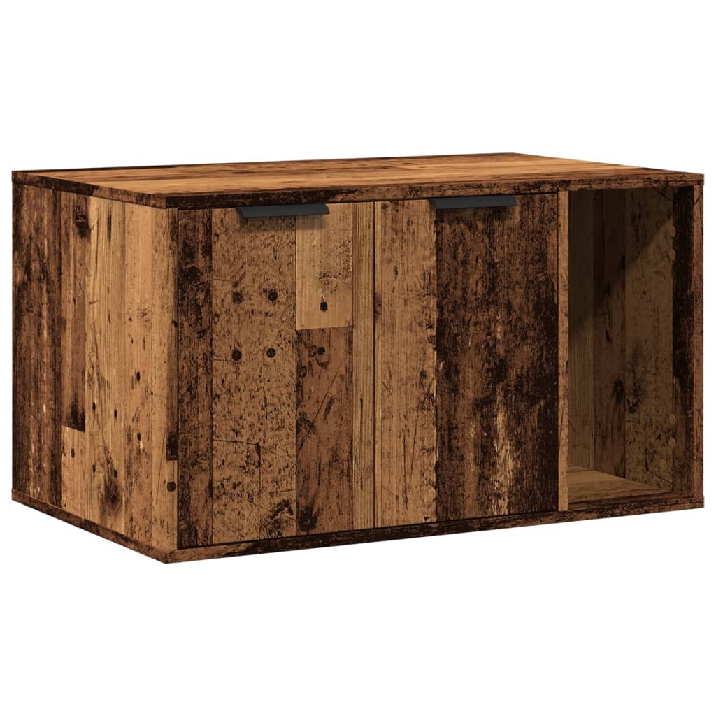 Vidaxxl arenero para gatos 80x50x45 cm acabado madera color madera vieja
