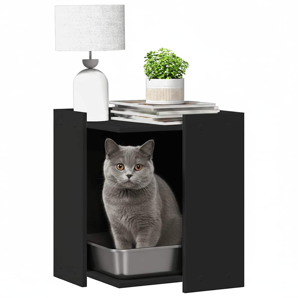 Vidaxl Cattenbakkast 42x42x51 cm Black in legno elaborato