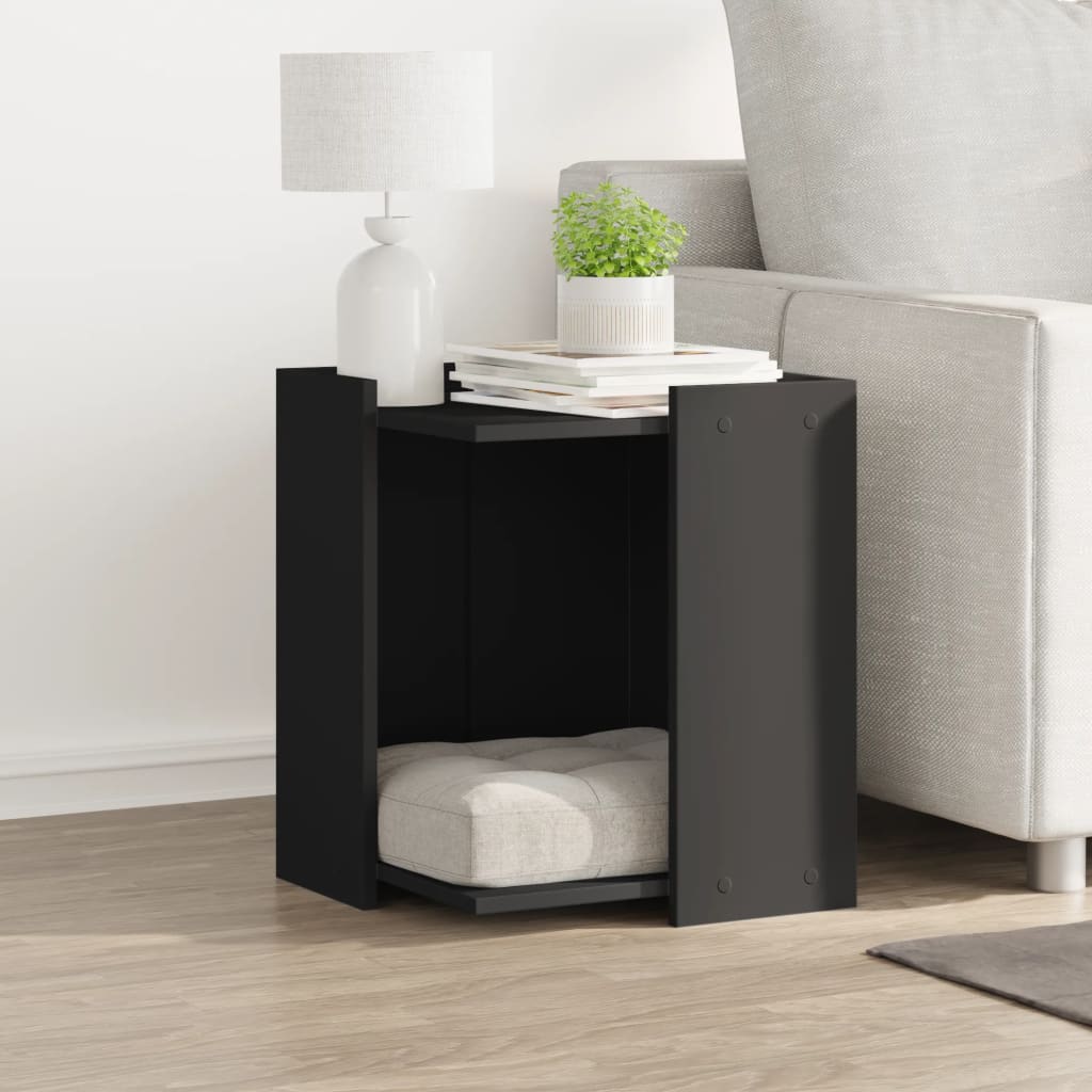 Vidaxl Cattenbakkast 42x42x51 cm de madera procesada negra