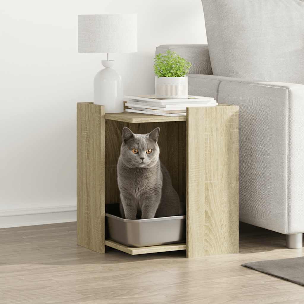 Vidaxl Cattenbakkast 42x42x51 cm de madera procesada Sonoma Oak Colored