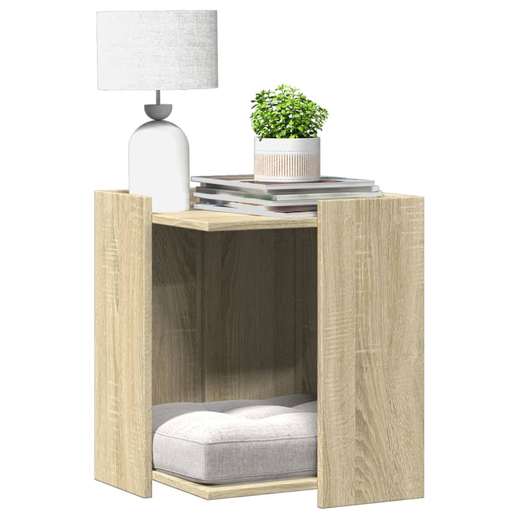 Vidaxl Cattenbakkast 42x42x51 cm de madera procesada Sonoma Oak Colored