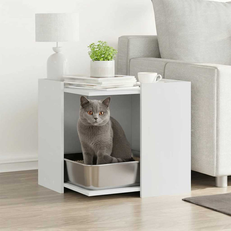 Vidaxl Kattenbakkast 53x53x51 cm de madera procesada blanca