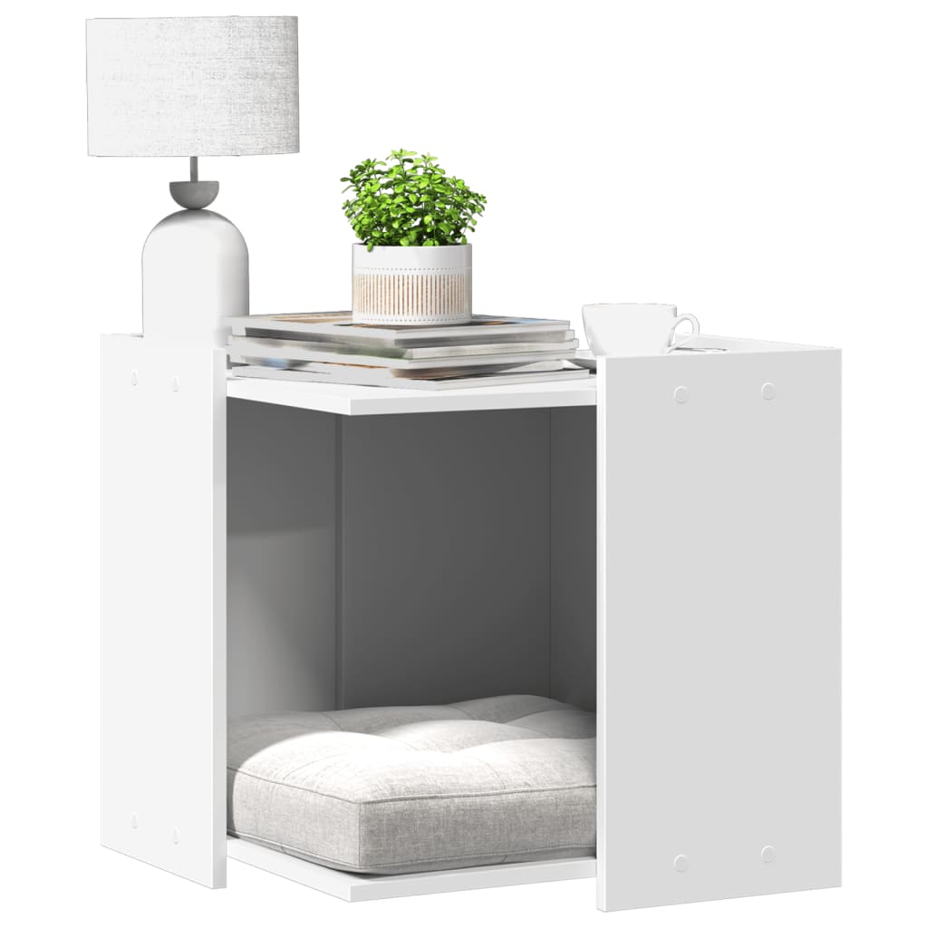 Vidaxl Kattenbakkast 53x53x51 cm de madera procesada blanca