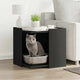 Vidaxl Kattenbakkast 53x53x51 cm de madera procesada negra