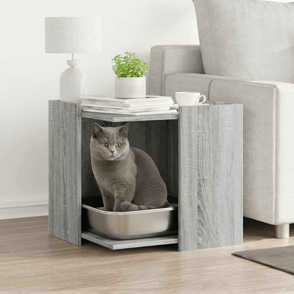 Vidaxl Cattenbakkast 53x53x51 cm de madera procesada gris soma color
