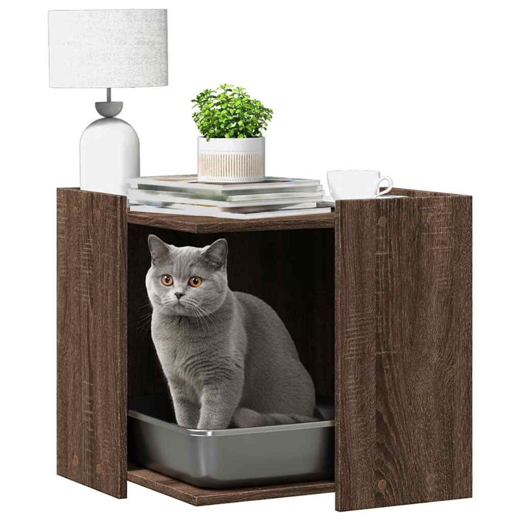 Vidaxl Cattenbakkast 53x53x51 cm cortado de madera marrón -Coled