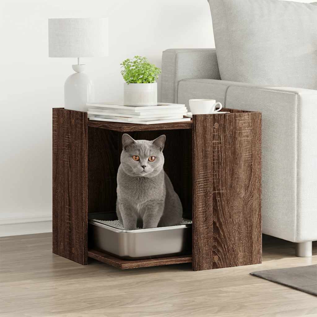 Vidaxl Cattenbakkast 53x53x51 cm cortado de madera marrón -Coled