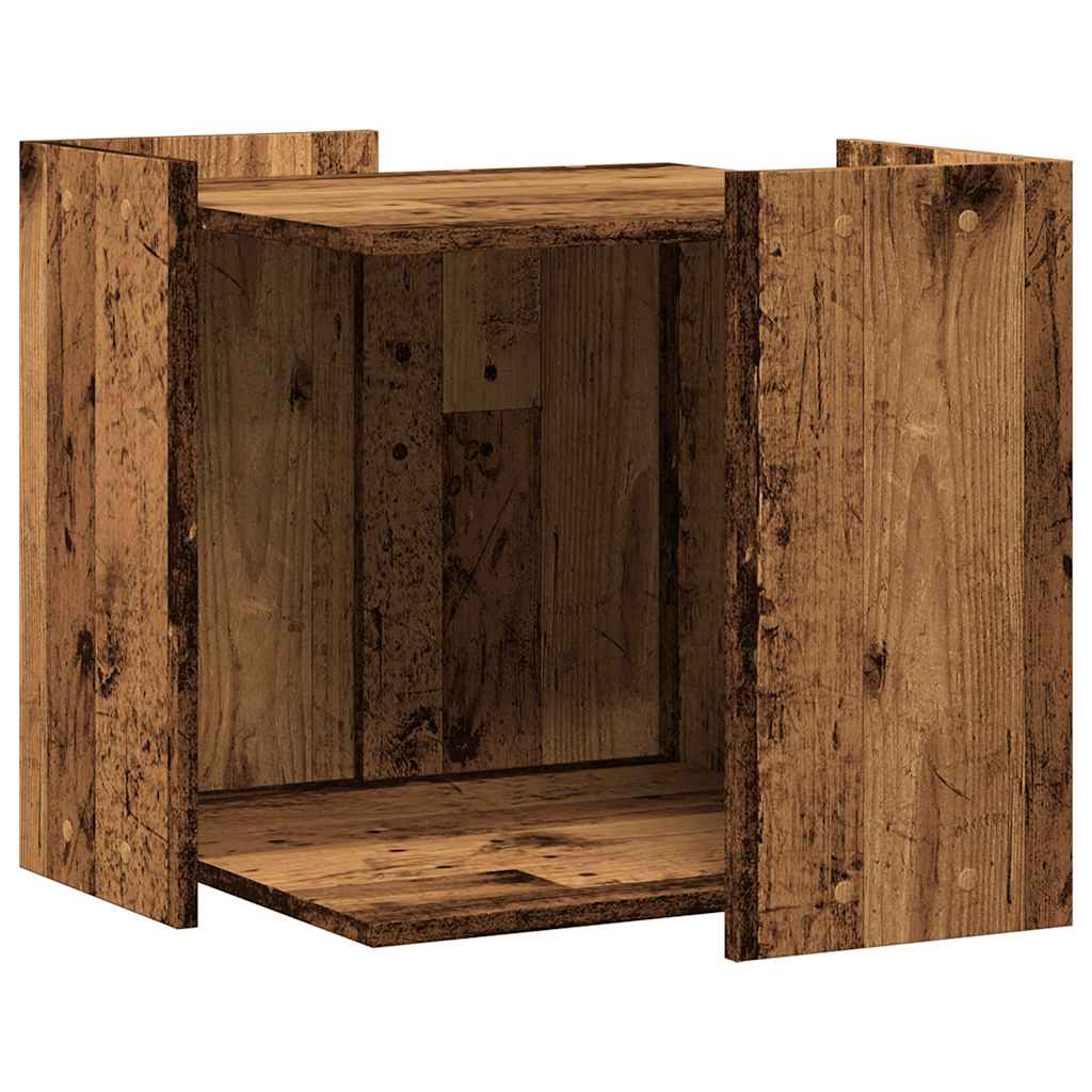 Vidaxl Kattenbakkast 53x53x51 cm de madera procesada de madera vieja