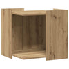 Vidaxl kattenbakkast 53x53x51 cm bewerkt hout artisanaal eikenkleurig