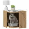 Vidaxl kattenbakkast 53x53x51 cm bewerkt hout artisanaal eikenkleurig