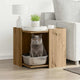 Vidaxl kattenbakkast 53x53x51 cm bewerkt hout artisanaal eikenkleurig